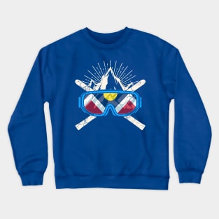 Denver Colorado Skiing Ski Winter Sports Retro Crewneck Sweatshirt